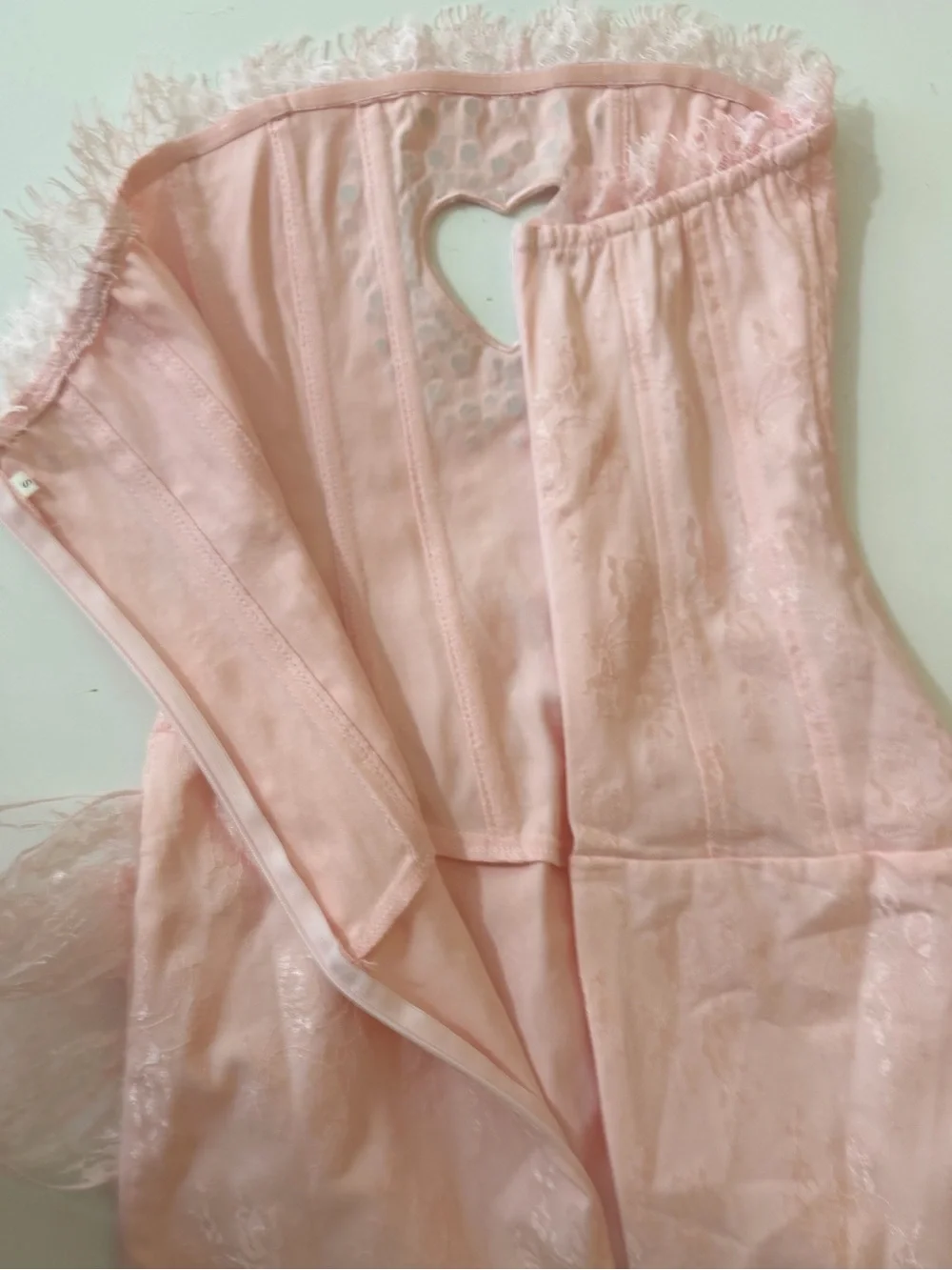 N/A pink strapless